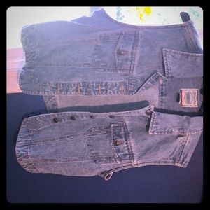 Vintage style denim vest